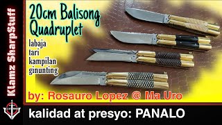 Balisong Batangas 20cm labaja tari kampilan ginunting by Ma Uro Super sulit [upl. by Atnim]