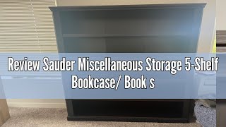 Review Sauder Miscellaneous Storage 5Shelf Bookcase Book shelf Select Cherry finish [upl. by Elehcim]