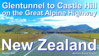 New Zealand Scenic Drive from Glentunnel to Castle Hill South IslandRoad Trip [upl. by Sirtimid]