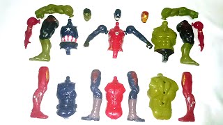 MARVEL LEGENDS SUPERHERO TOYS Captain america Ironman Hulk smash [upl. by Duck]