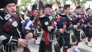 Fanfare britannique à Bénouville Café Gondrée 5 juin 2014 [upl. by Nylecsoj424]