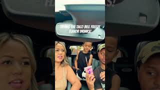 Trying out TACO BELL different flavor Freeze Drinks familyvlog fruits fastfood foodies frozen [upl. by Swihart]