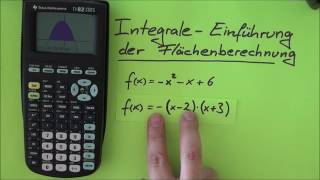 TI82 STATS  Integrale  Flächeninhalt zwischen Graph und xAchse [upl. by Ara57]