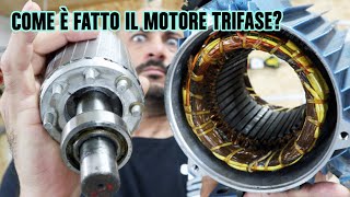 COME È FATTO un motore trifase Lho smontato [upl. by Ilrak]