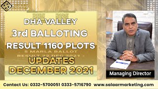 DHA Valley 3rd Balloting Latest Dec 2021  Latest Updates DHA Valley Development [upl. by Esinahs]