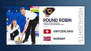 Switzerland v Norway  Highlights  World Mixed Doubles Curling Championship 2022 [upl. by Kcin]