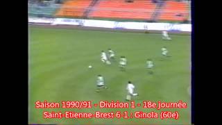 Un jour un but  David Ginola à Saint Etienne 199091 [upl. by Tanberg]