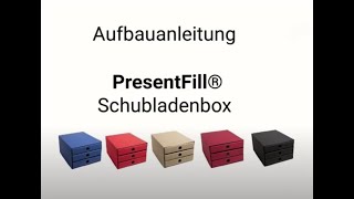 Aufbauanleitung Schubladenboxen von PresentFill  Schubladenbox in weniger als 3 Minuten aufbauen [upl. by Holden10]