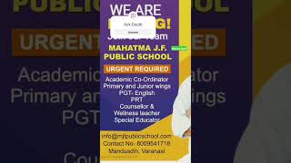 Private School Vacancy Private School Job Teacher job Teacher vacancy [upl. by Lia]