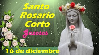 Santo Rosario corto de hoy lunes 16 de diciembre 🌹 Misterios Gozosos 🌹 [upl. by Mundford]