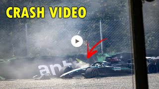 Kimi Antonelli Crash FP1  Kimi Antonelli Crashes at Monza On FP1 Debut  2024 Italian Grand Prix [upl. by Charie]