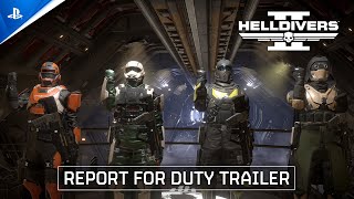 Helldivers 2  Report for Duty Trailer  PS5 amp PC Games [upl. by Aihtnic]