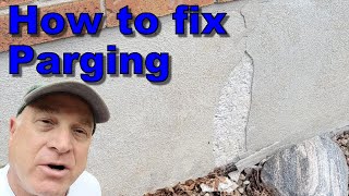 How to Repair Foundation Parging [upl. by Llemart]