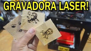 Faça uma grana extra com a mini gravadora laser NEJE DK8KZ [upl. by Kinnie14]