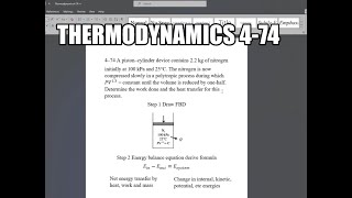 Thermodynamics 474 A piston–cylinder device contains 22 kg of nitrogen initially at 100 kPa and [upl. by Raimondo]