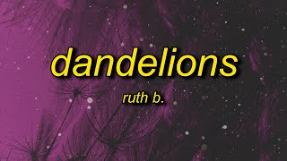 Ruth B  Dandelions slowed  reverb Lyrics  cause im in a field of dandelions [upl. by Ahsemik587]