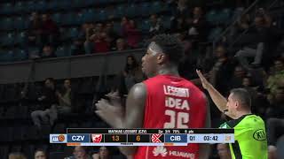 Mathias Lessort rises for the onehand SLAM Crvena zvezda mts  Cibona 1232018 [upl. by Dorella]