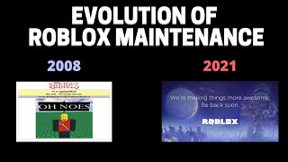 Evolution of Roblox Maintenance  2008  2021 [upl. by Dahle]