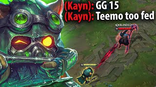 WHAT HAPPENS WHEN TEEMO GETS NASHORS AT 5 MINUTES MOST DMG MOST KP [upl. by Lohner]