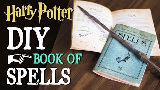 DIY Harry Potter Spellbook  Pocket Book of Spells [upl. by Sirromaj]