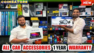 🚘 Car accessories shop✨  🤩Best Car Audio  1 Year Warranty🎉  3K Car Decors Coimbatore [upl. by Retrac901]