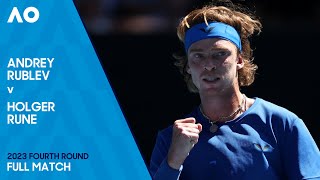 Andrey Rublev v Holger Rune Full Match  Australian Open 2023 Fourth Round [upl. by Ahsikyt]