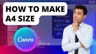 How To Make A4 Size In Canva  Easy Tutorial [upl. by Hannahoj]