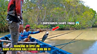 MANCING DI SINI SAAT AIR PASANGROB BESAR  MALAH STRIKE IKAN INI BIKIN PANIK [upl. by Enyawal]