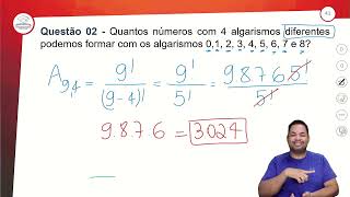 892  REVISÃO E CORREÇÃO  ANÁLISE COMBINATÓRIA IV  ARRANJO [upl. by Byrne]