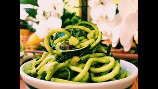 Zoodles with Sesame Spinach Pesto  Take 3 [upl. by Skipp]