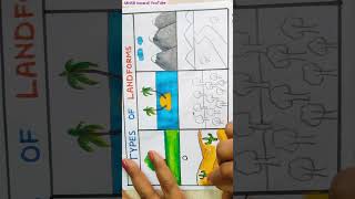 Easy Science projectDifferent Landform  Landforms type  Land landform youtubeshorts Shorts [upl. by Yanetruoc]