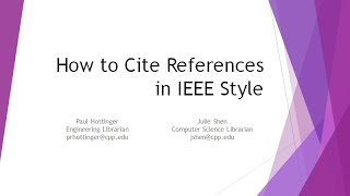 IEEE Citation Style Tutorial [upl. by Paul339]