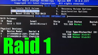 How to Setup Raid 1  Intel Rapid Storage Technology [upl. by Elmajian595]