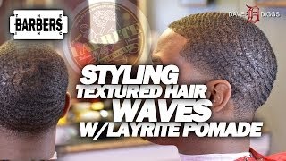 STYLING  Textured Ethnic  Black Hair with Layrite Pomade  Mens Haircut Tutorial  HD 1080p 2014 [upl. by Nomrac]