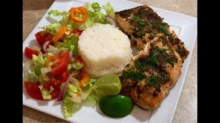 Cilantro Lime Salmon 6 Ingredient Recipe [upl. by Airrotal]