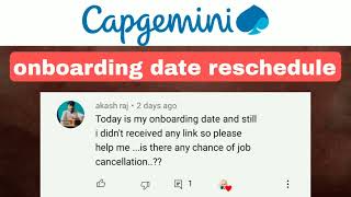 Capgemini joining date reschedule  Onboarding process  Capgemini lokpriyaguruji7050 [upl. by Loretta]