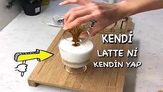 Evde Latte Macchiato nasıl yapılır  beş dakikada kolay latte macchiato yapımı [upl. by Auhsaj]