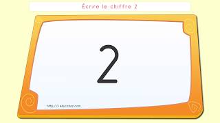 Écriture des chiffres  Écrire le chiffre 2 [upl. by Inva]