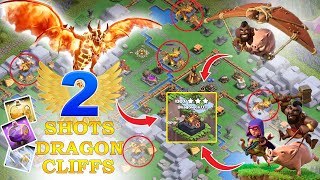 CLASH OF CLANS  Destroy Dragon Cliffs with 2 ATTACK  Clan Capital [upl. by Plusch]