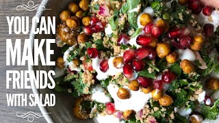 Tabbouleh amp Couscous Salad Recipe  Crunchy Chickpea Crouton  Tahini Yogurt Dressing  Cheoff Geoff [upl. by Phina102]