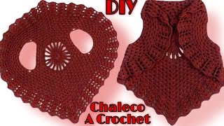 Chaleco a crochet paso a paso TODAS LAS TALLAS [upl. by Aneret13]