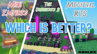 Which of the TOP 3 RTS Games is the BEST on Roblox [upl. by Nannoc]