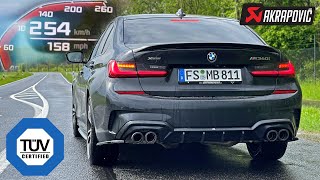 TUV amp EU LEGAL  BMW M340i AKRAPOVIC EXHAUST amp 200 CELL Downpipe [upl. by Awuhsoj]