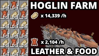 Easiest Food amp Leather Farm Minecraft 121  16000 Items per Hour  Best Hoglin Farm [upl. by Chafee]