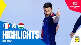 Game over 🤕  France vs Hungary  Highlights  Mens EHF EURO 2024 [upl. by Pisano]