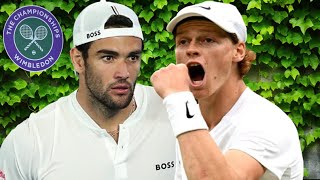 Jannik Sinner VS Matteo Berrettini  Wimbledon 2024 [upl. by Casilda]