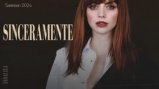 Annalisa 🎵 SINCERAMENTE  SANREMO 2024 LyricsTesto [upl. by Ateloj]