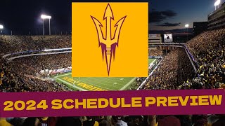 Arizona State 2024 College Football Schedule PreviewProjected Record [upl. by Hafital]