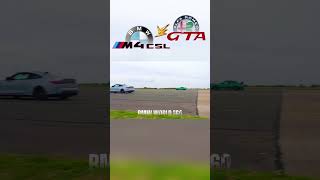 SPEED DEMONS Collide  M4 CSL vs Giulia GTA Dragrace shorts bmw alfa dragrace [upl. by Hartill]