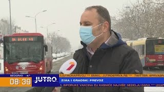 JUTRO  Da li se u Beogradu poštuje red vožnje gradskog prevoza  PRVA [upl. by Aigneis497]